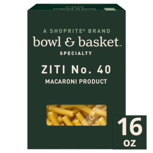 Bowl & Basket Specialty Ziti No. 40 Pasta, 16 oz