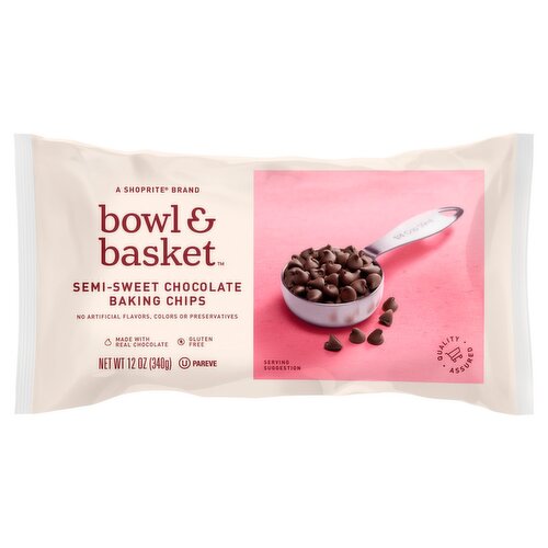 Bowl & Basket Semi-Sweet Chocolate Chips, 12 oz