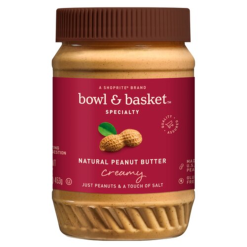 Bowl & Basket Specialty Creamy Natural Peanut Butter, 16 oz