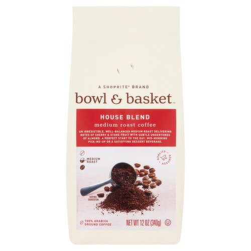 Bowl & Basket House Blend Medium Roast Ground Coffee, 12 oz