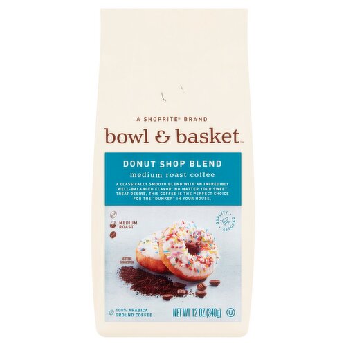 Bowl & Basket Donut Shop Medium Roast Ground Coffee, 12 oz