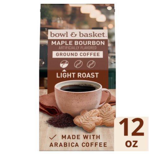 Bowl & Basket Maple Bourbon Light Roast Ground Coffee, 12 oz