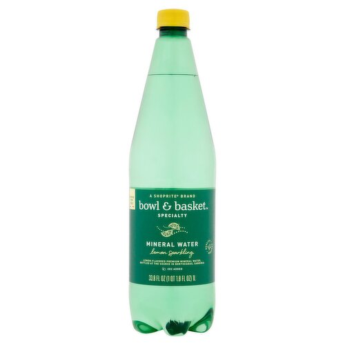 Bowl & Basket Specialty Lemon Sparkling Mineral Water, 33.8 fl oz