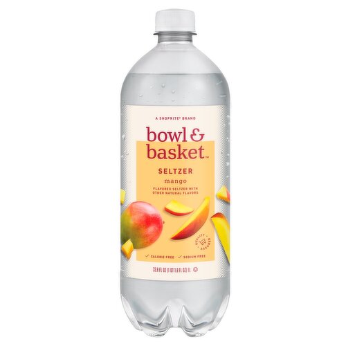 Bowl & Basket Mango Seltzer, 33.8 fl oz