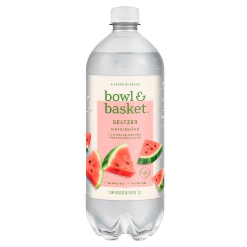 Bowl & Basket Watermelon Seltzer, 33.8 fl oz