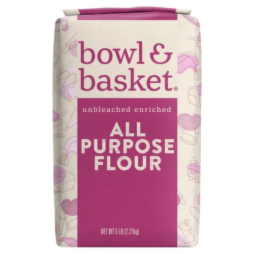 Bowl & Basket Pre-Sifted Unbleached Enriched All Purpose Flour, 5 lb