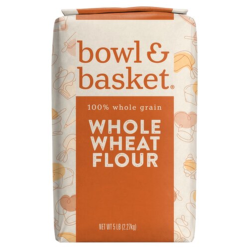 Bowl & Basket 100% Whole Grain Whole Wheat Flour, 5 lb