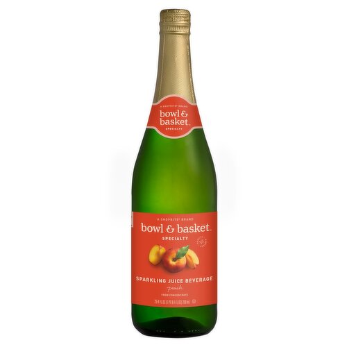 Bowl & Basket Specialty Peach Sparkling Juice Beverage, 25.4 fl oz