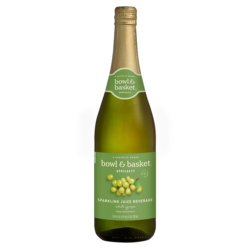 Bowl & Basket Specialty White Grape Sparkling Juice Beverage, 25.4 fl oz