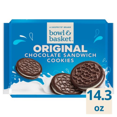 Bowl & Basket Crème Filled Original Chocolate Sandwich Cookies, 14.3 oz