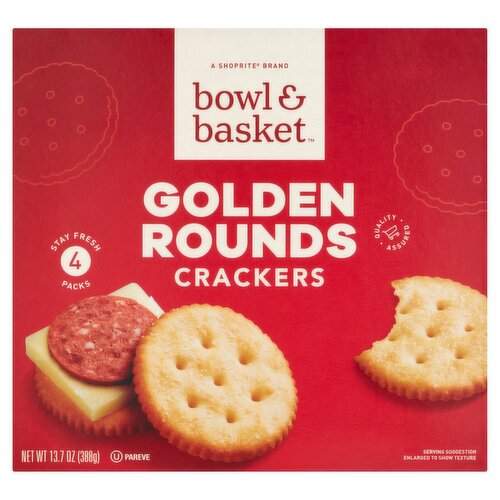 Bowl & Basket Golden Rounds Crackers, 4 count, 13.7 oz