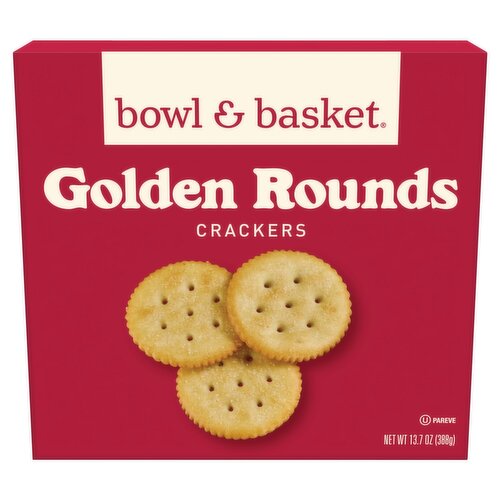 Bowl & Basket Golden Rounds Crackers, 4 count, 13.7 oz