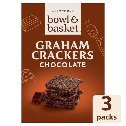 Bowl & Basket Chocolate Graham Crackers, 3 pack, 14.4 oz