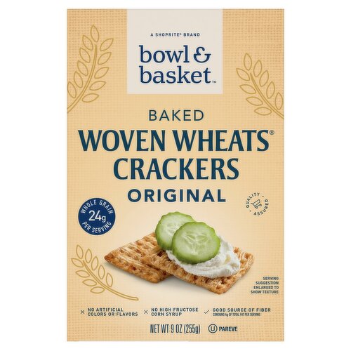 Bowl & Basket Original Baked Woven Wheats Crackers, 9 oz