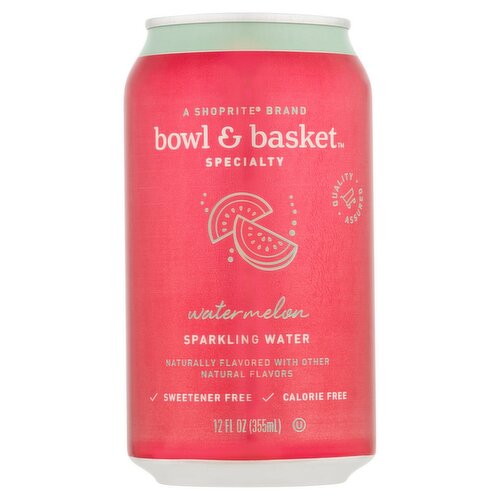 Bowl & Basket Specialty Watermelon Sparkling Water, 12 fl oz