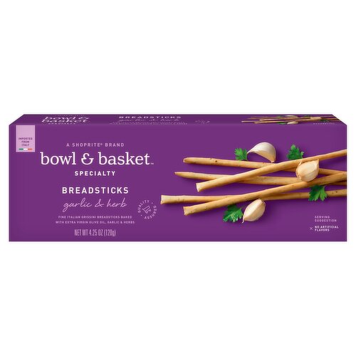 Bowl & Basket Specialty Garlic & Herb Breadsticks, 4.25 oz