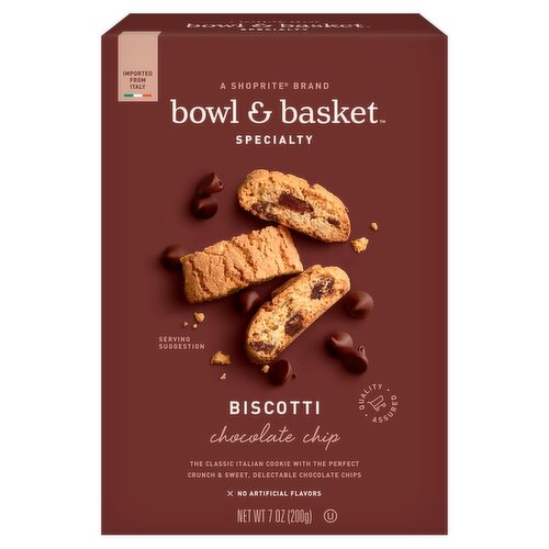 Bowl & Basket Specialty Chocolate Chip Biscotti, 7 oz