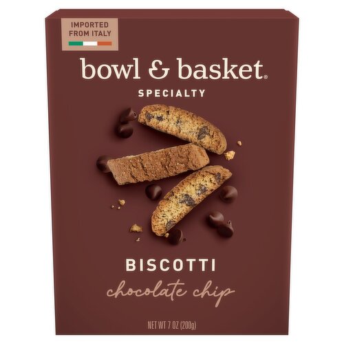 Bowl & Basket Specialty Chocolate Chip Biscotti, 7 oz