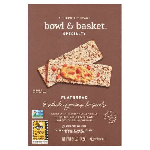 Bowl & Basket Specialty 5 Whole Grains & Seeds Flatbread, 5 oz