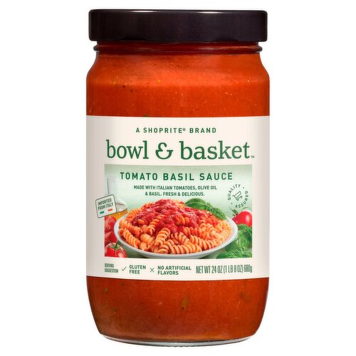 Bowl & Basket Tomato Basil Sauce, 24 oz