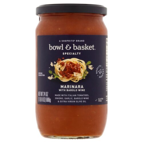 Bowl & Basket Specialty Marinara Sauce with Barolo Wine, 24 oz