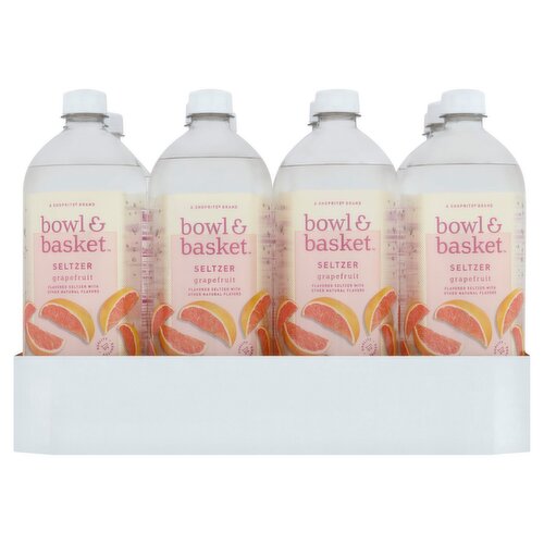 Bowl & Basket Grapefruit Seltzer, 33.8 fl oz, 12 count