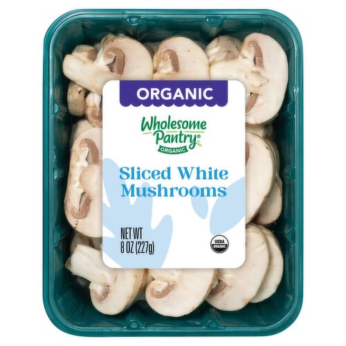 Wholesome Pantry Organic Sliced White Mushrooms, 8 oz
