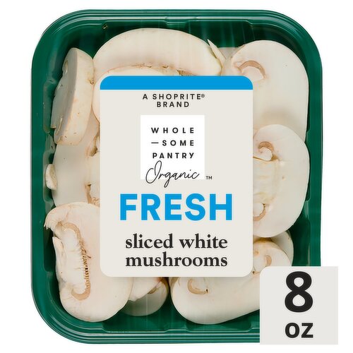 Wholesome Pantry Organic Fresh Sliced White Mushrooms, 8 oz