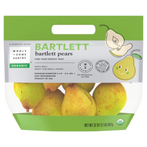 Wholesome Pantry Organic Bartlett Pears, 32 oz