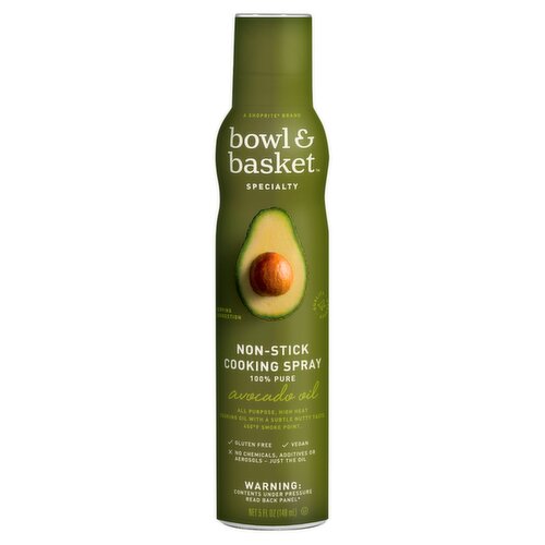 Bowl & Basket Specialty 100% Pure Avocado Oil Non-Stick Cooking Spray, 5 fl oz