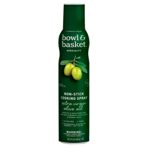 Bowl & Basket Specialty Extra Virgin Olive Oil Non-Stick Cooking Spray, 5 fl oz