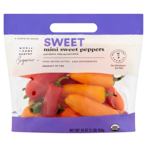 Wholesome Pantry Organic Mini Sweet Peppers, 16 oz