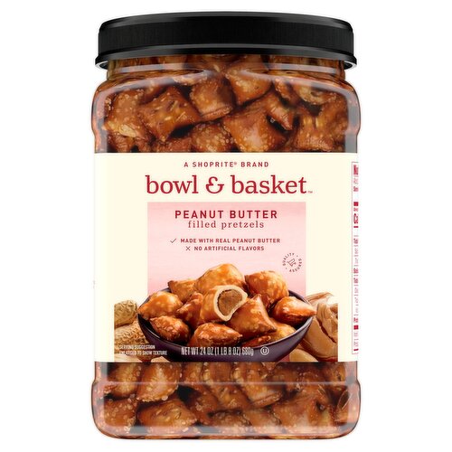 Bowl & Basket Peanut Butter Filled Pretzels, 24 oz