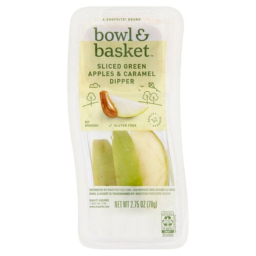 Bowl & Basket Sliced Green Apples & Caramel Dipper, 2.75 oz