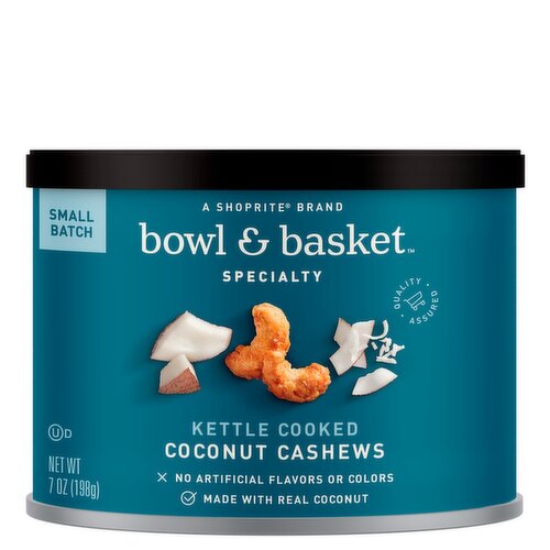 Bowl & Basket Specialty Kettle Cooked Coconut Cashews, 7 oz