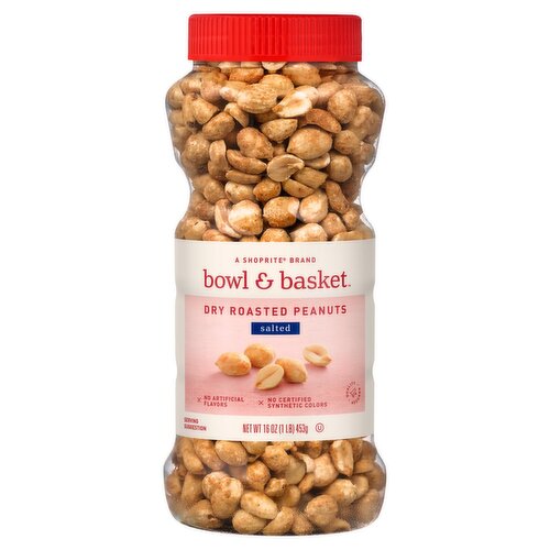 Bowl & Basket Salted Dry Roasted Peanuts, 16 oz