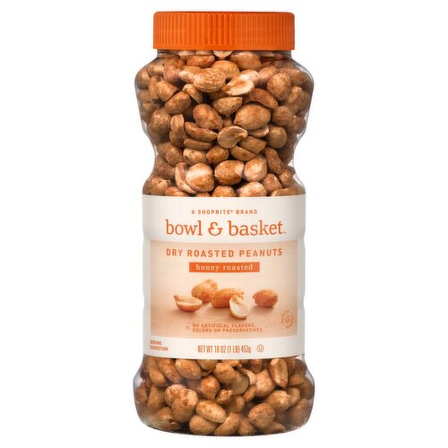 Bowl & Basket Honey Dry Roasted Peanuts, 16 oz