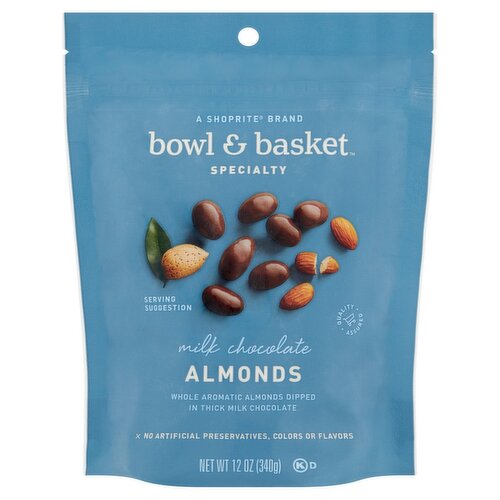 Bowl & Basket Specialty Milk Chocolate Almonds, 12 oz
