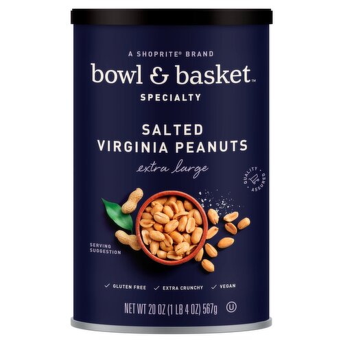 Bowl & Basket Specialty Extra Large Salted Virginia Peanuts, 20 oz