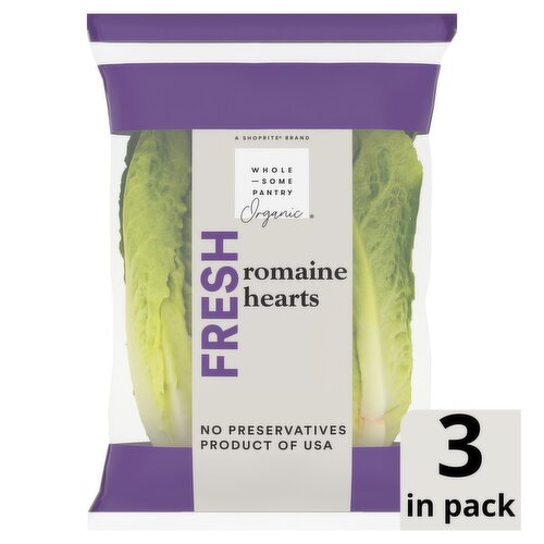 Wholesome Pantry Organic Fresh Romaine Hearts, 3 count, 12 oz