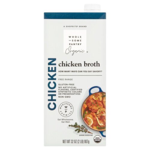 Wholesome Pantry Organic Chicken Broth, 32 oz 