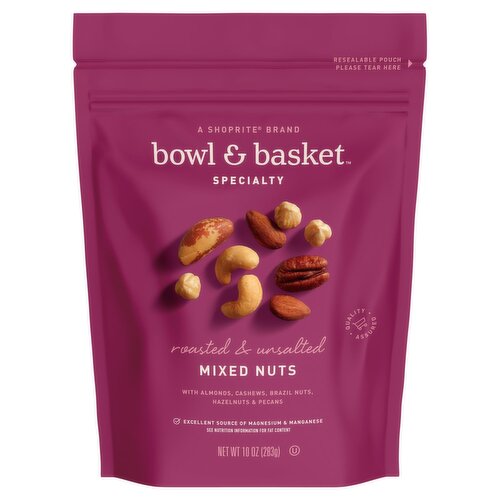 Bowl & Basket Specialty Roasted & Unsalted Mixed Nuts, 10 oz