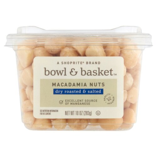 Bowl & Basket Dry Roasted & Salted Macadamia Nuts, 10 oz