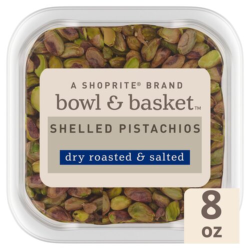 Bowl & Basket Dry Roasted & Salted Shelled Pistachios, 8 oz