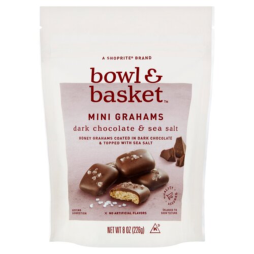 Bowl & Basket Dark Chocolate & Sea Salt Mini Grahams, 8 oz