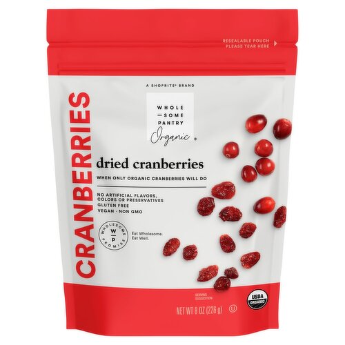 Wholesome Pantry Organic Dried Cranberries, 8 oz