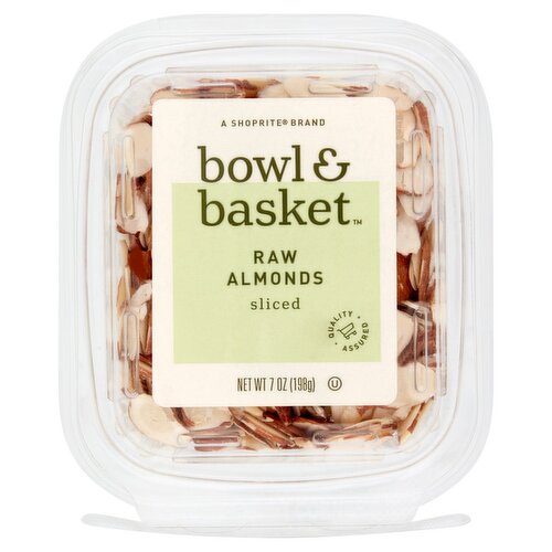 Bowl & Basket Sliced Raw Almonds, 7 oz