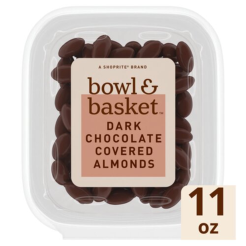 Bowl & Basket Dark Chocolate Covered Almonds, 11 oz