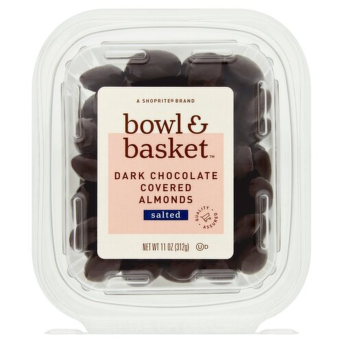 Bowl & Basket Salted Dark Chocolate Covered Almonds, 11 oz