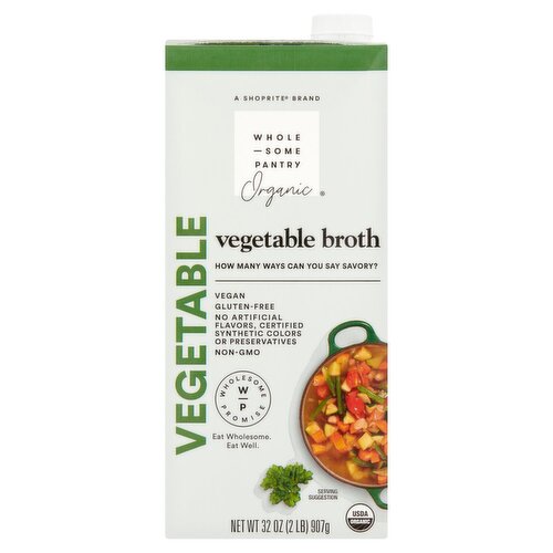 Wholesome Pantry Organic Vegetable Broth, 32 oz